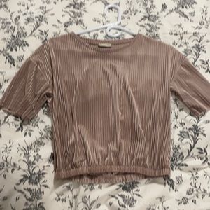 Light pink velvet tshirt from Zara